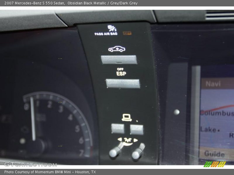 Obsidian Black Metallic / Grey/Dark Grey 2007 Mercedes-Benz S 550 Sedan