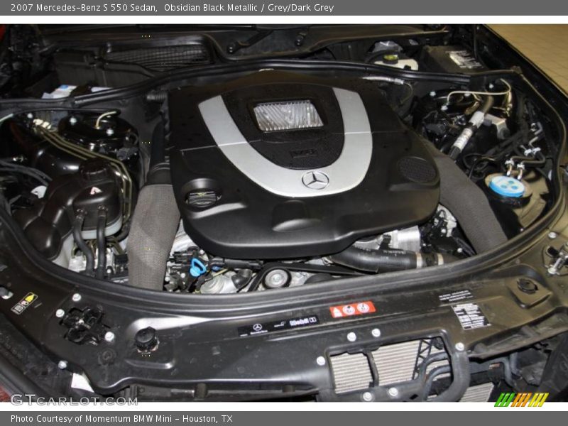 Obsidian Black Metallic / Grey/Dark Grey 2007 Mercedes-Benz S 550 Sedan
