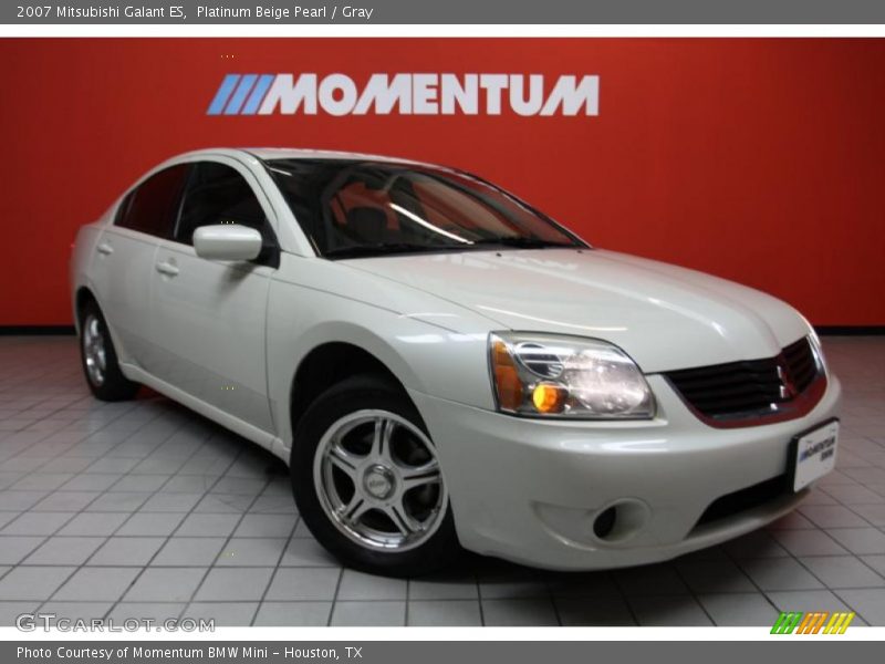 Platinum Beige Pearl / Gray 2007 Mitsubishi Galant ES