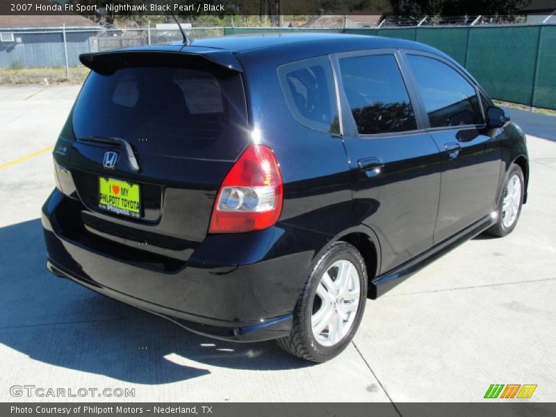 Nighthawk Black Pearl / Black 2007 Honda Fit Sport