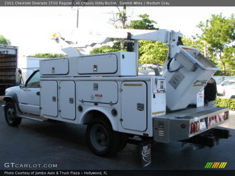  2001 Silverado 3500 Regular Cab Chassis Utility Bucket Summit White