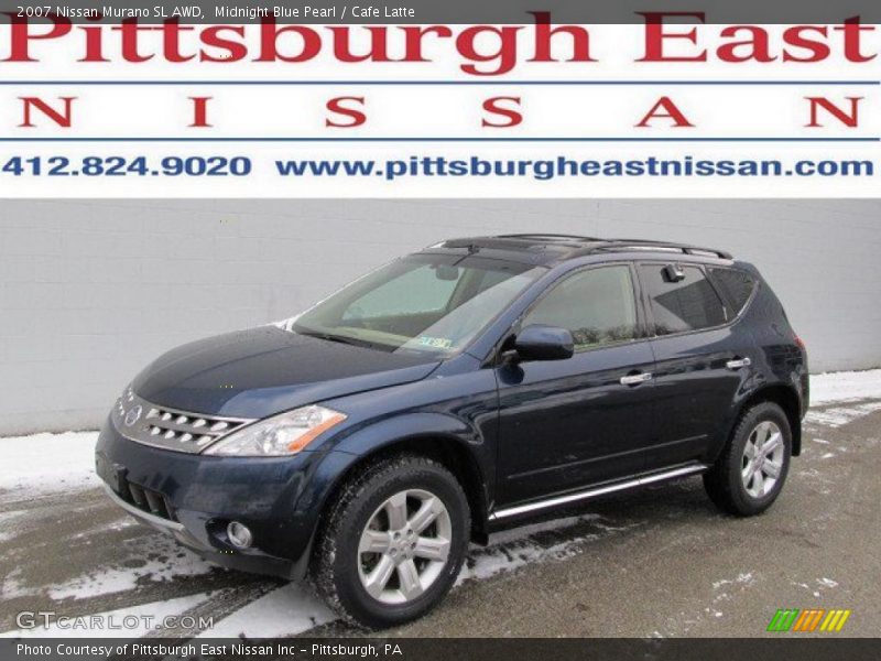 Midnight Blue Pearl / Cafe Latte 2007 Nissan Murano SL AWD