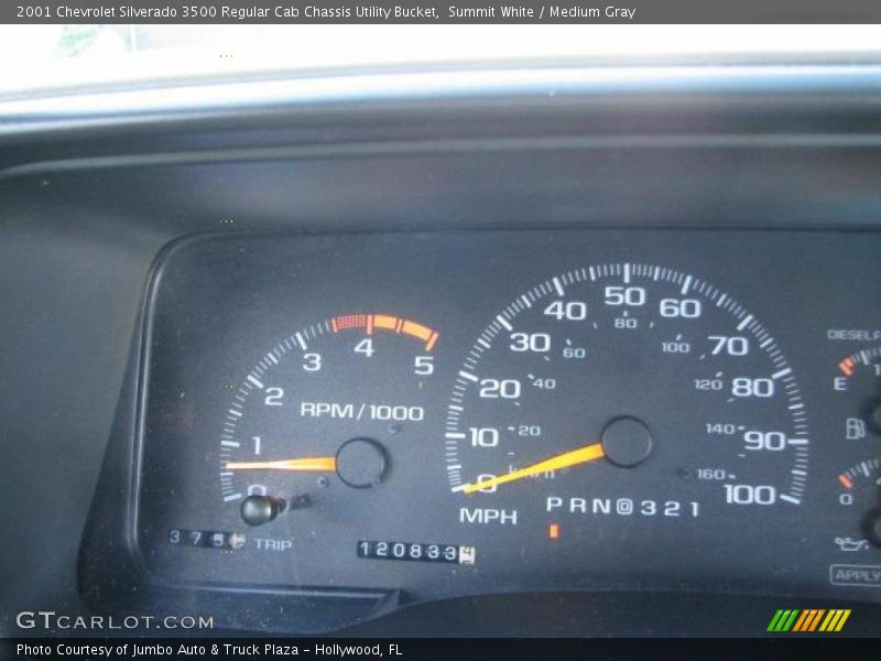 Summit White / Medium Gray 2001 Chevrolet Silverado 3500 Regular Cab Chassis Utility Bucket