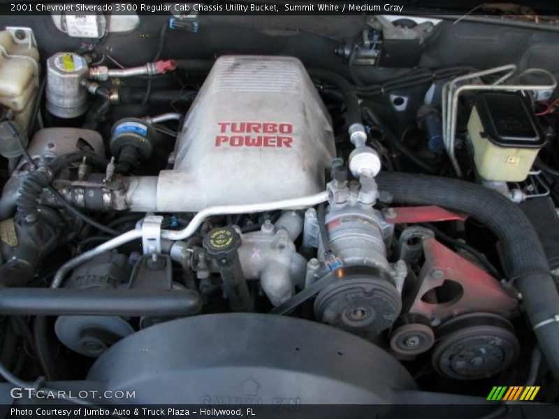  2001 Silverado 3500 Regular Cab Chassis Utility Bucket Engine - 6.5 Liter OHV 16-Valve Turbo-Diesel V8