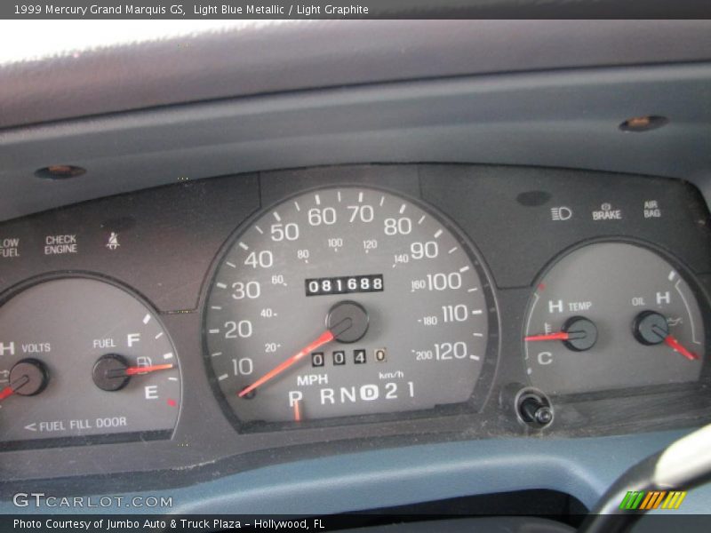 Light Blue Metallic / Light Graphite 1999 Mercury Grand Marquis GS