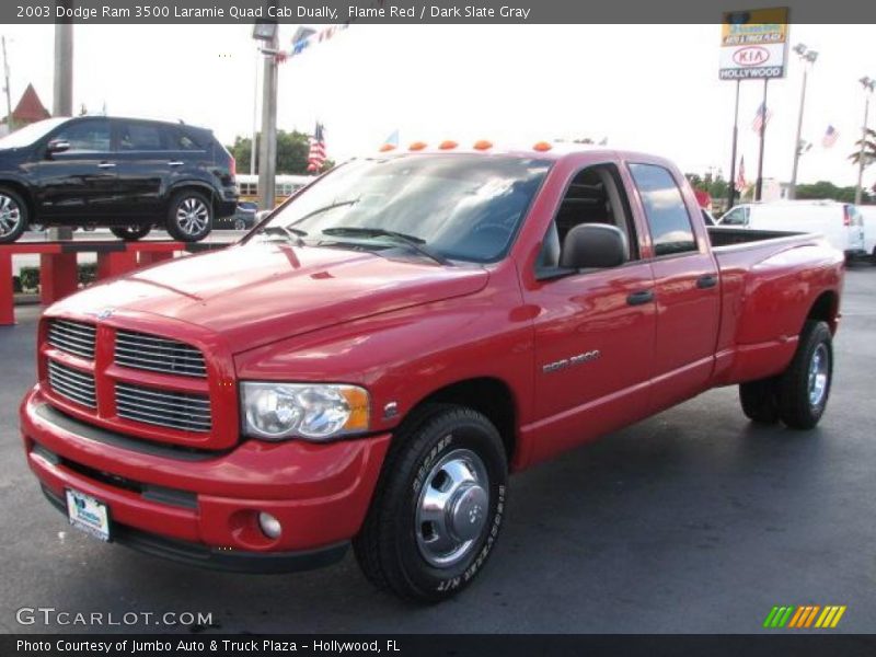 Front 3/4 View of 2003 Ram 3500 Laramie Quad Cab Dually