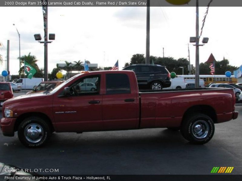 Flame Red / Dark Slate Gray 2003 Dodge Ram 3500 Laramie Quad Cab Dually