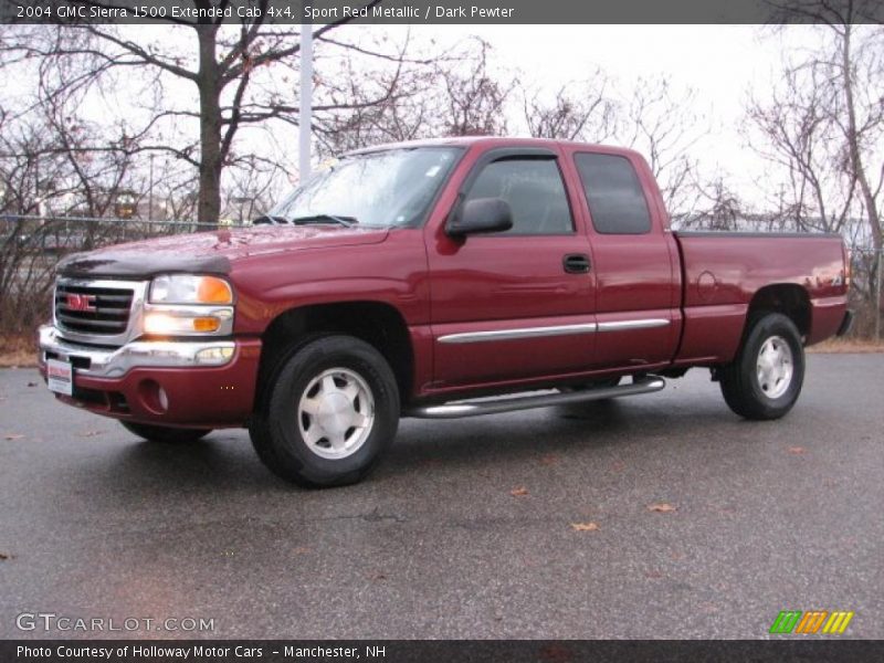 Sport Red Metallic / Dark Pewter 2004 GMC Sierra 1500 Extended Cab 4x4