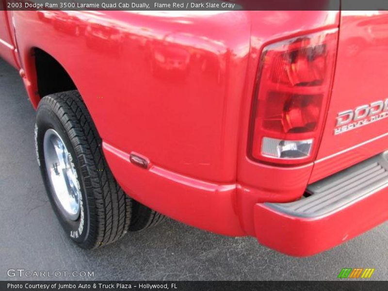Flame Red / Dark Slate Gray 2003 Dodge Ram 3500 Laramie Quad Cab Dually