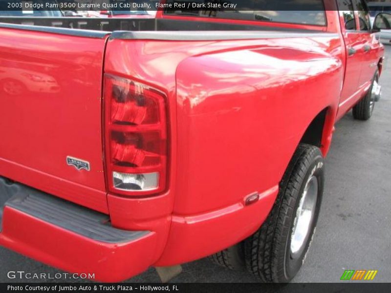 Flame Red / Dark Slate Gray 2003 Dodge Ram 3500 Laramie Quad Cab Dually