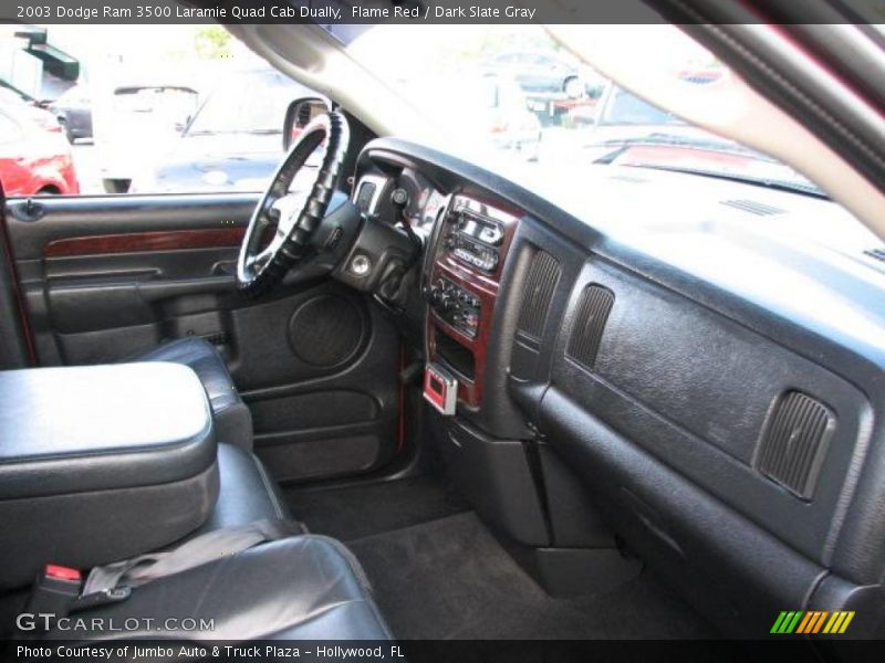 Flame Red / Dark Slate Gray 2003 Dodge Ram 3500 Laramie Quad Cab Dually