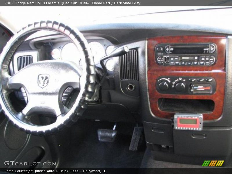 Flame Red / Dark Slate Gray 2003 Dodge Ram 3500 Laramie Quad Cab Dually