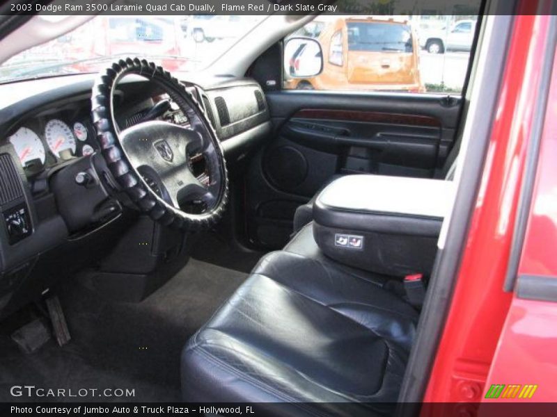 Flame Red / Dark Slate Gray 2003 Dodge Ram 3500 Laramie Quad Cab Dually