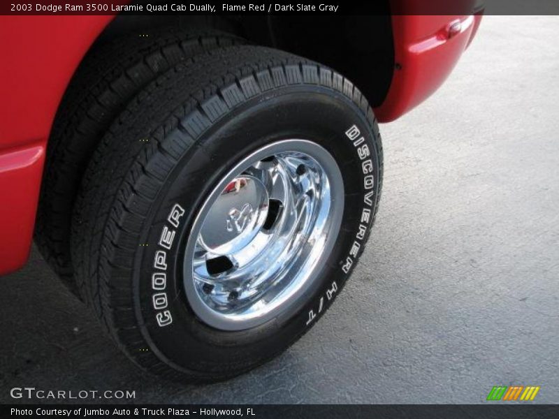 Flame Red / Dark Slate Gray 2003 Dodge Ram 3500 Laramie Quad Cab Dually