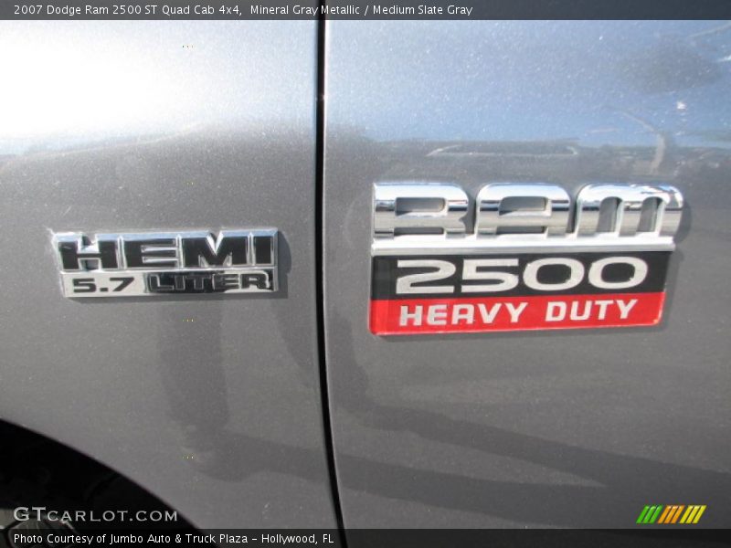 Mineral Gray Metallic / Medium Slate Gray 2007 Dodge Ram 2500 ST Quad Cab 4x4