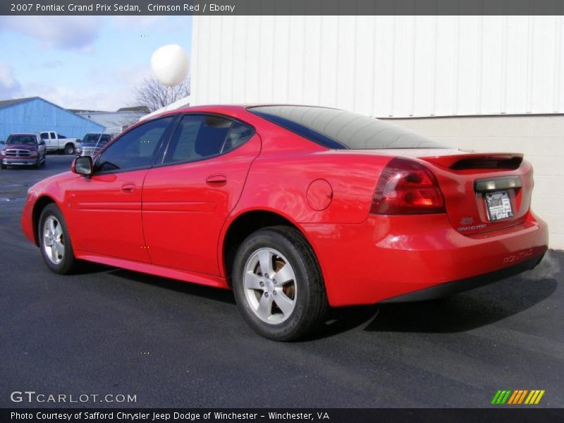 Crimson Red / Ebony 2007 Pontiac Grand Prix Sedan