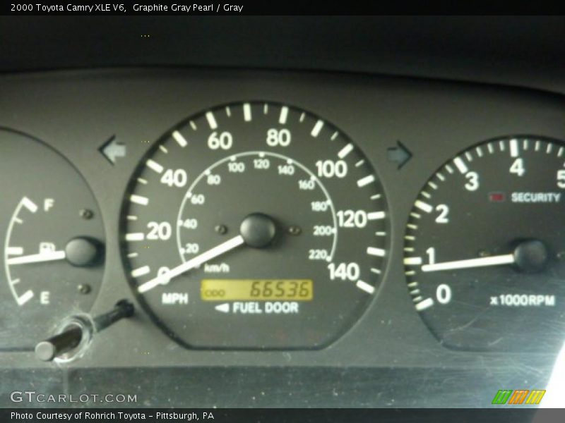 Graphite Gray Pearl / Gray 2000 Toyota Camry XLE V6