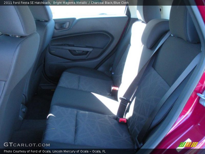 Bright Magenta Metallic / Charcoal Black/Blue Cloth 2011 Ford Fiesta SE Hatchback