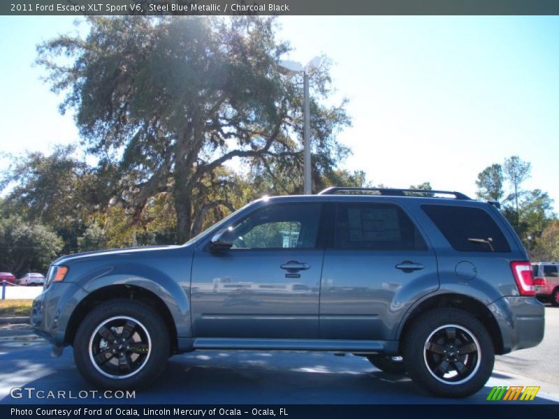 Steel Blue Metallic / Charcoal Black 2011 Ford Escape XLT Sport V6
