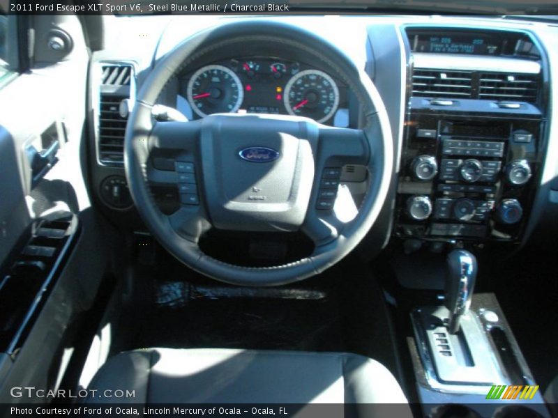 Steel Blue Metallic / Charcoal Black 2011 Ford Escape XLT Sport V6