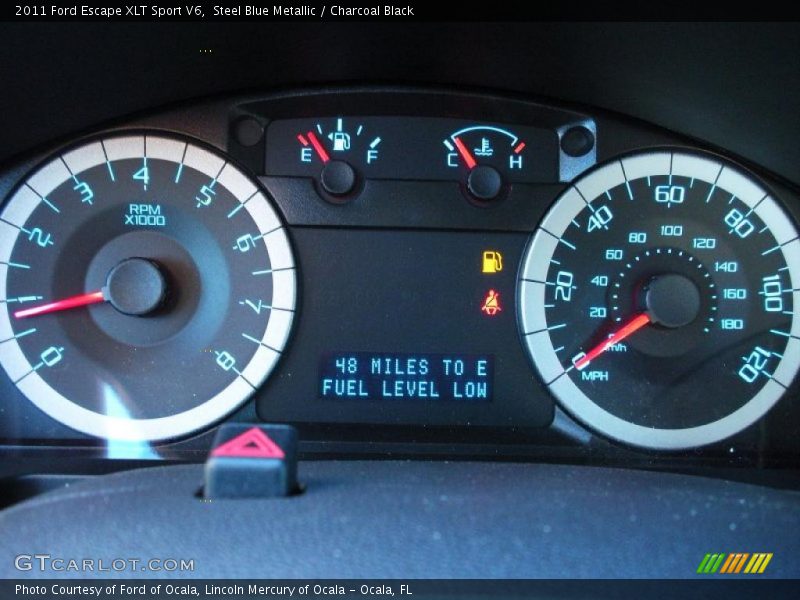 Steel Blue Metallic / Charcoal Black 2011 Ford Escape XLT Sport V6