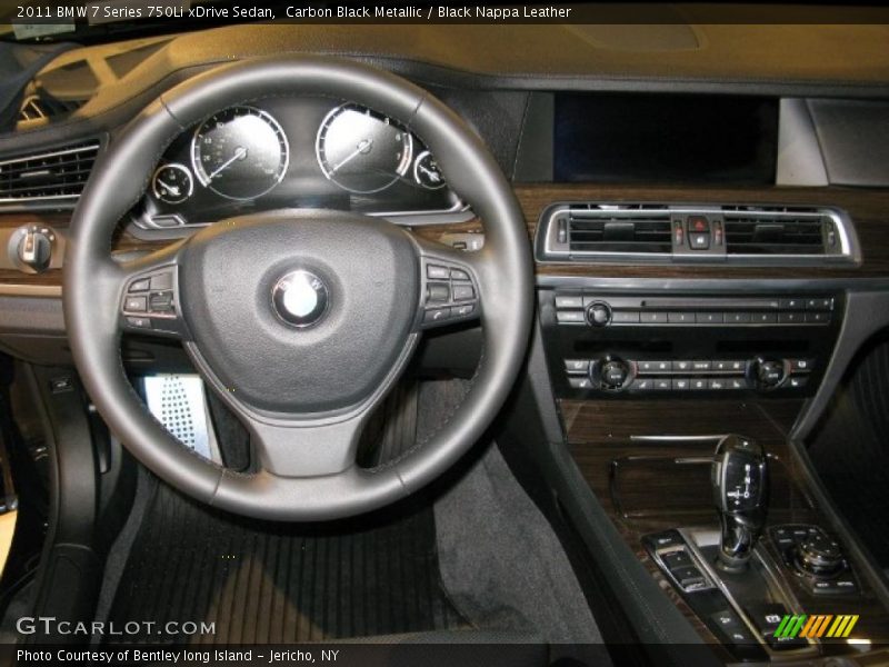 Carbon Black Metallic / Black Nappa Leather 2011 BMW 7 Series 750Li xDrive Sedan
