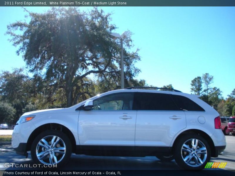 White Platinum Tri-Coat / Medium Light Stone 2011 Ford Edge Limited