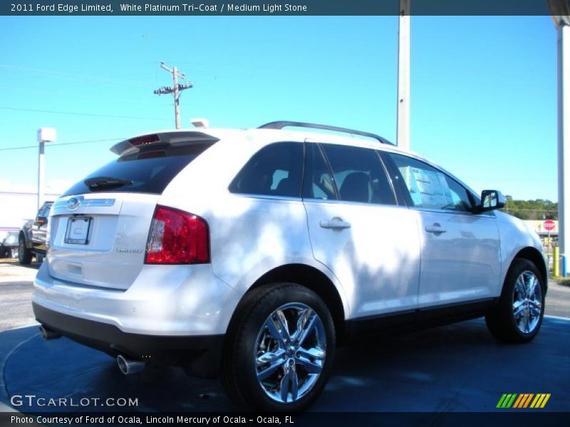White Platinum Tri-Coat / Medium Light Stone 2011 Ford Edge Limited