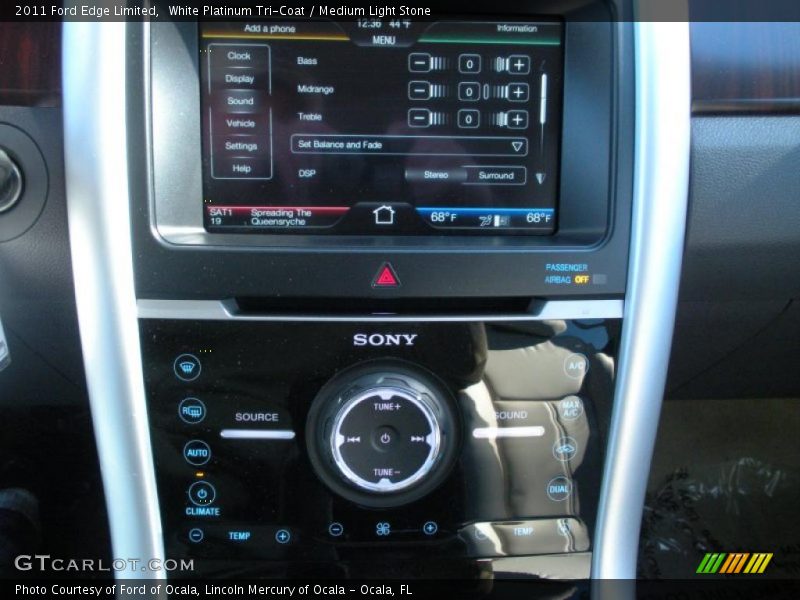 White Platinum Tri-Coat / Medium Light Stone 2011 Ford Edge Limited