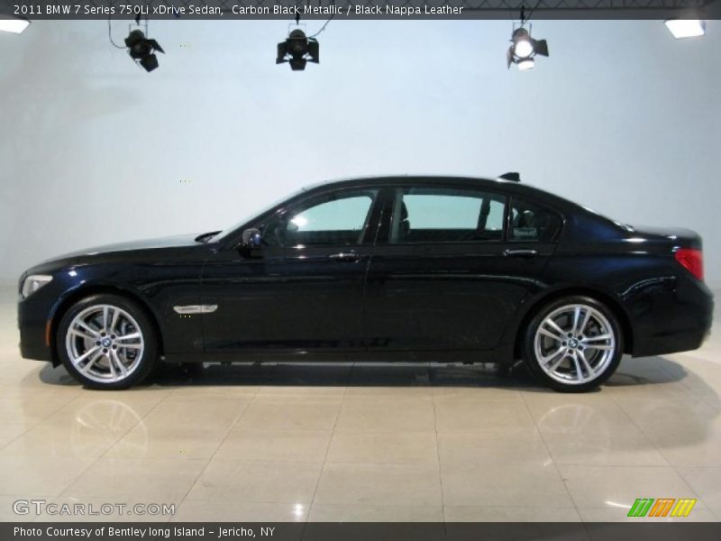 Carbon Black Metallic / Black Nappa Leather 2011 BMW 7 Series 750Li xDrive Sedan