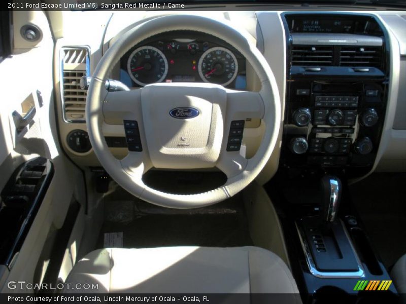 Sangria Red Metallic / Camel 2011 Ford Escape Limited V6