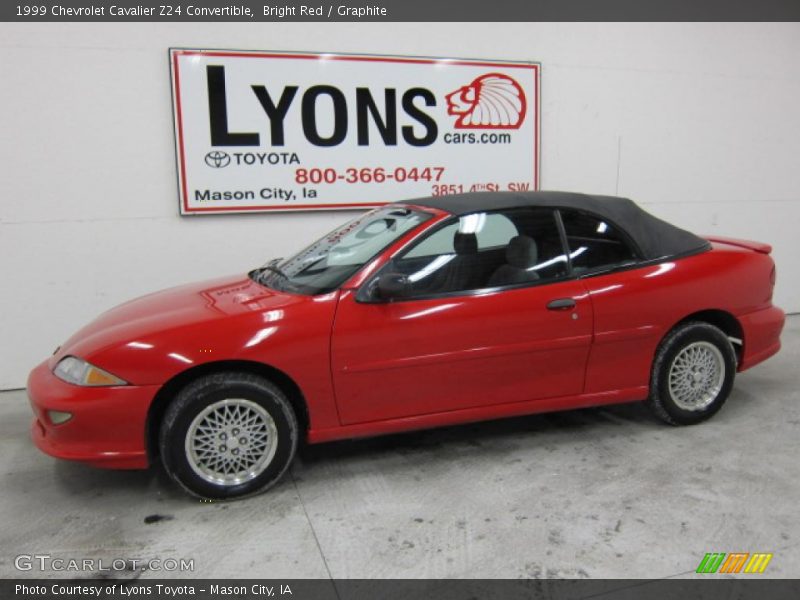 Bright Red / Graphite 1999 Chevrolet Cavalier Z24 Convertible