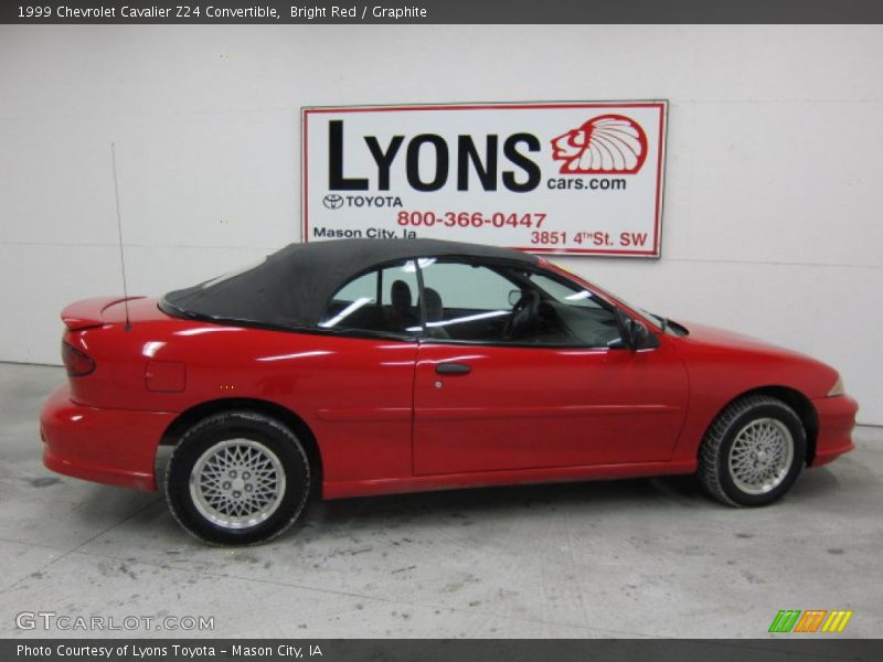 Bright Red / Graphite 1999 Chevrolet Cavalier Z24 Convertible