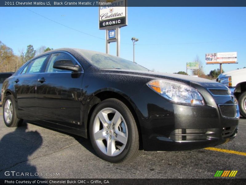 Black Granite Metallic / Titanium 2011 Chevrolet Malibu LS