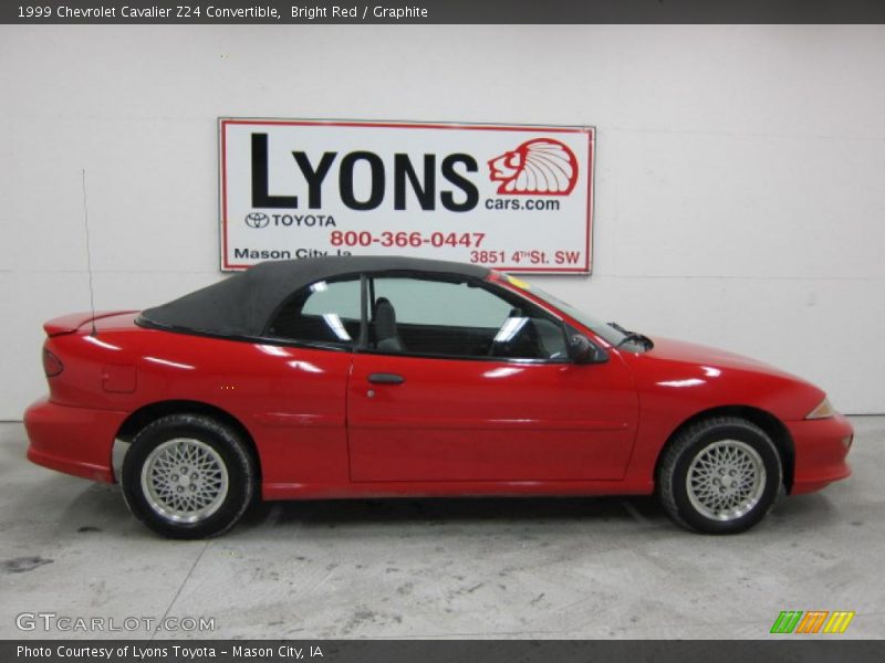 Bright Red / Graphite 1999 Chevrolet Cavalier Z24 Convertible