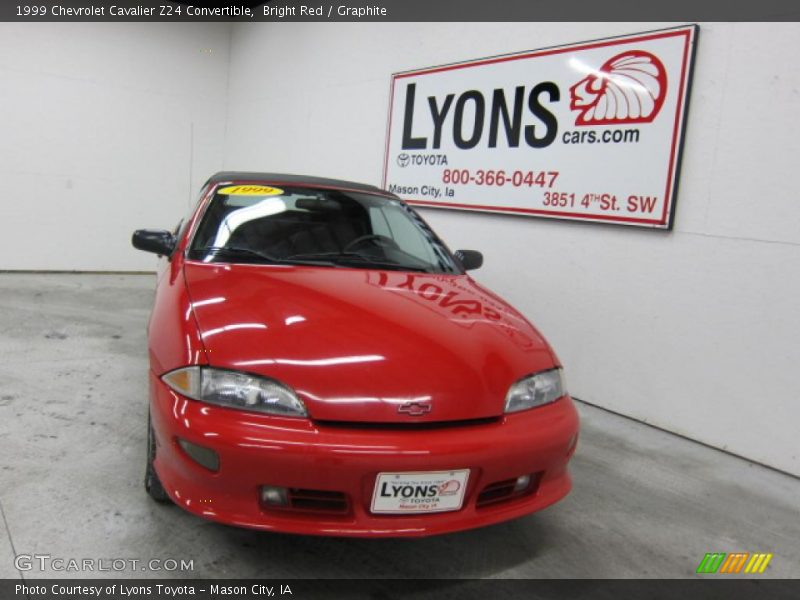 Bright Red / Graphite 1999 Chevrolet Cavalier Z24 Convertible