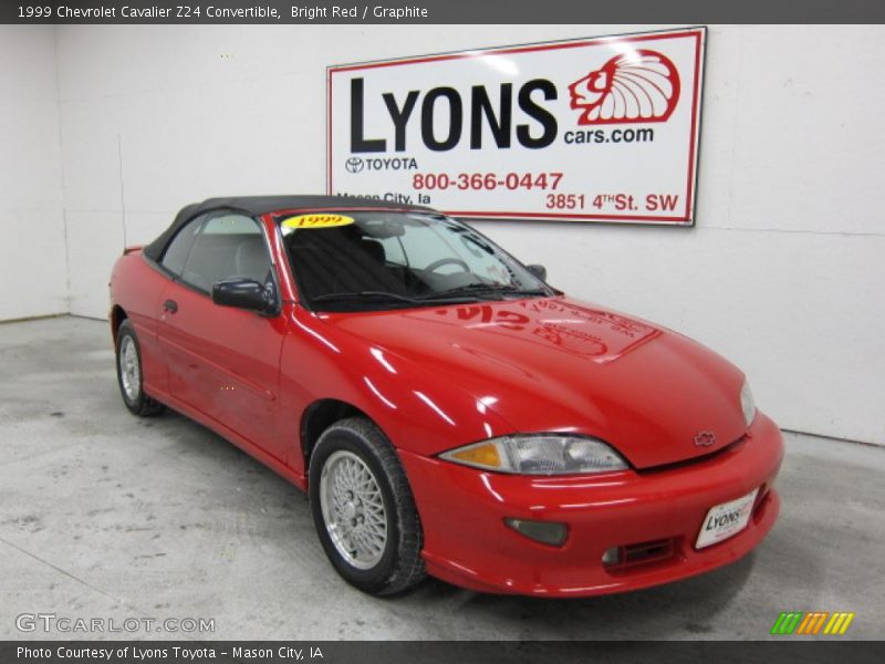 Bright Red / Graphite 1999 Chevrolet Cavalier Z24 Convertible