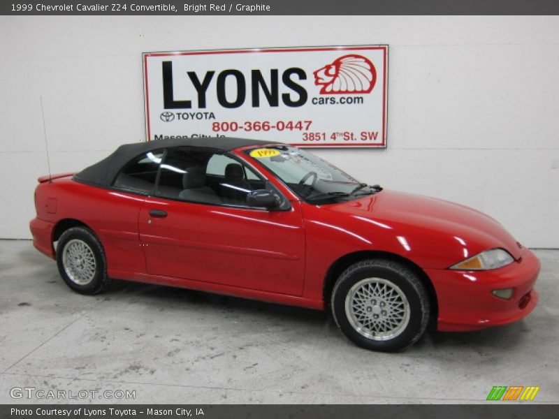 Bright Red / Graphite 1999 Chevrolet Cavalier Z24 Convertible