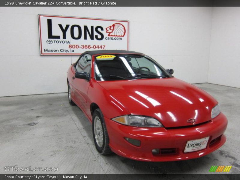 Bright Red / Graphite 1999 Chevrolet Cavalier Z24 Convertible