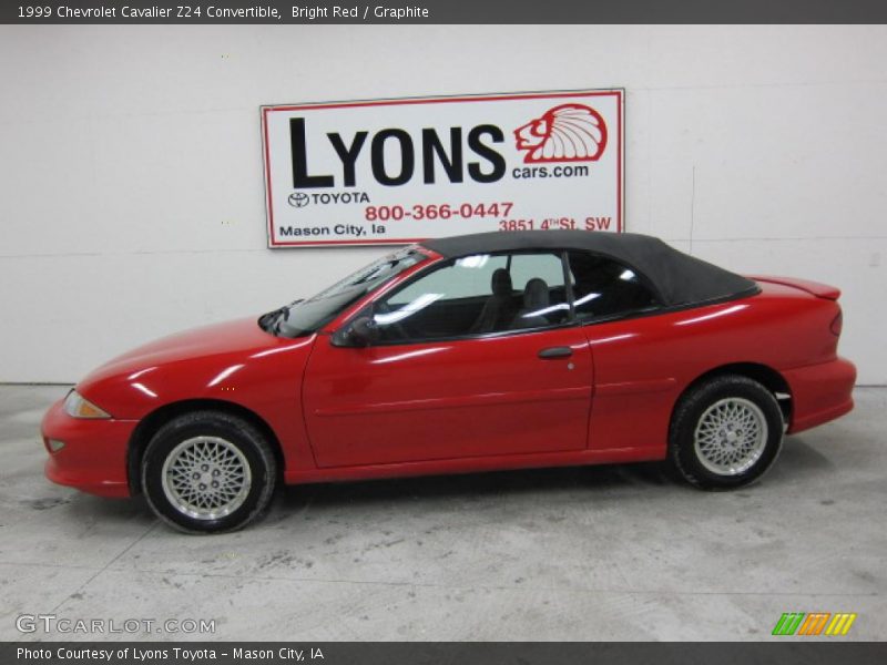 Bright Red / Graphite 1999 Chevrolet Cavalier Z24 Convertible