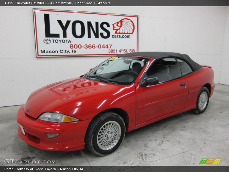 Bright Red / Graphite 1999 Chevrolet Cavalier Z24 Convertible