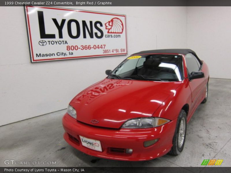 Bright Red / Graphite 1999 Chevrolet Cavalier Z24 Convertible