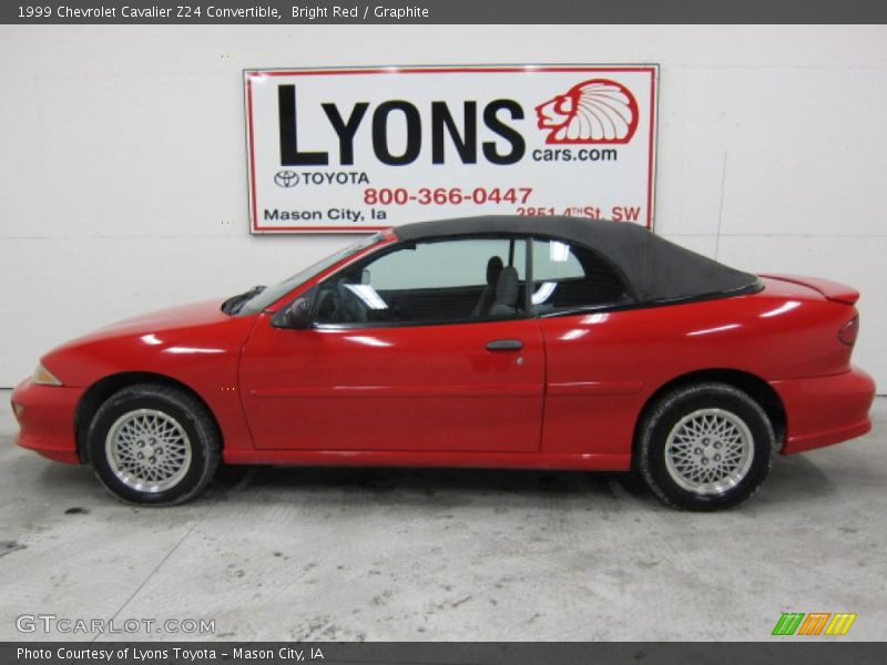 Bright Red / Graphite 1999 Chevrolet Cavalier Z24 Convertible