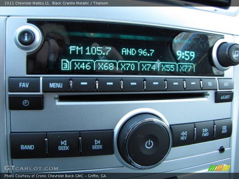Black Granite Metallic / Titanium 2011 Chevrolet Malibu LS