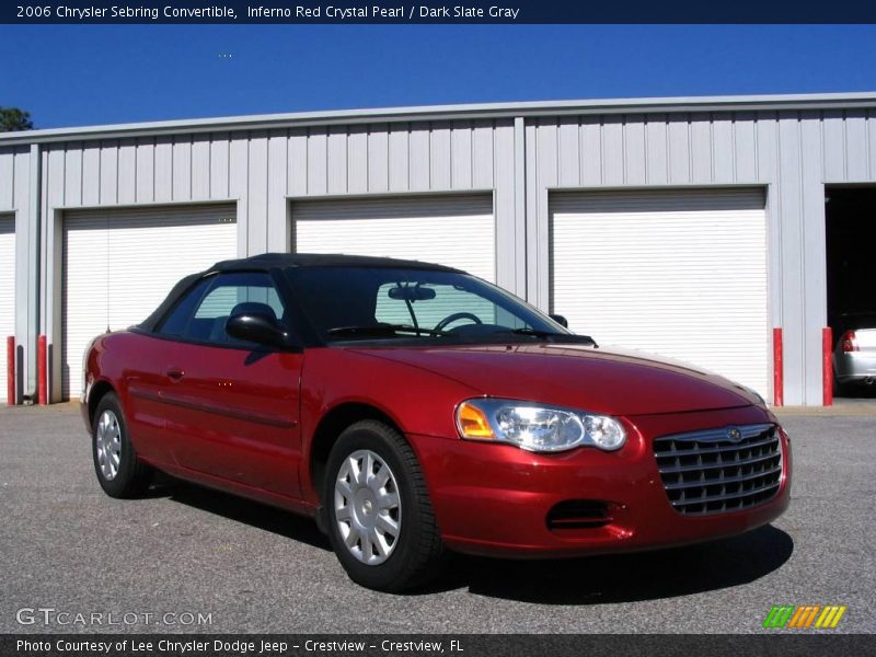 Inferno Red Crystal Pearl / Dark Slate Gray 2006 Chrysler Sebring Convertible