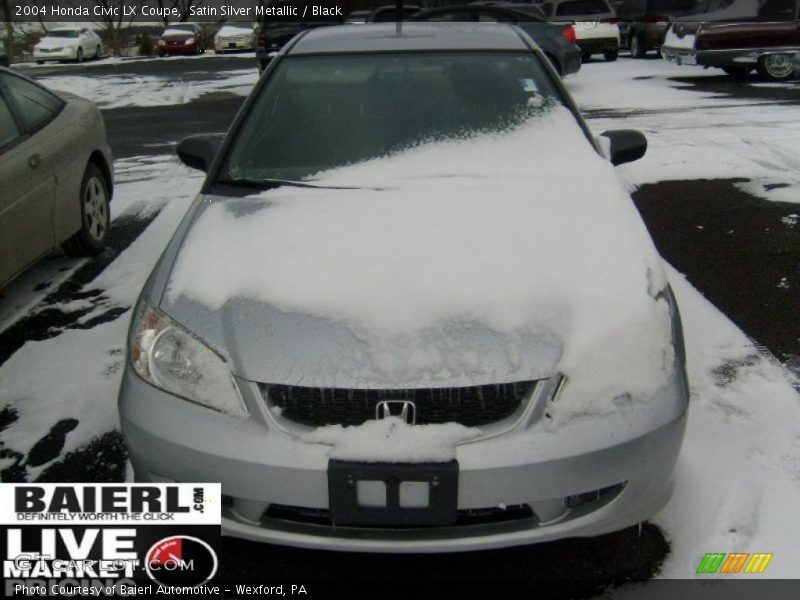 Satin Silver Metallic / Black 2004 Honda Civic LX Coupe