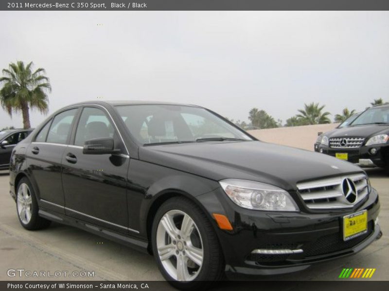 Black / Black 2011 Mercedes-Benz C 350 Sport