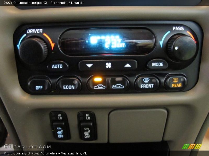 Controls of 2001 Intrigue GL