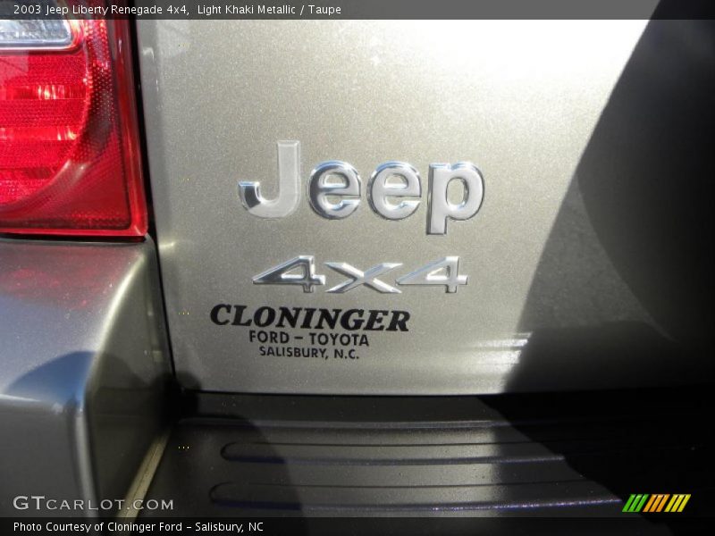 Light Khaki Metallic / Taupe 2003 Jeep Liberty Renegade 4x4
