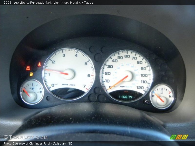 Light Khaki Metallic / Taupe 2003 Jeep Liberty Renegade 4x4